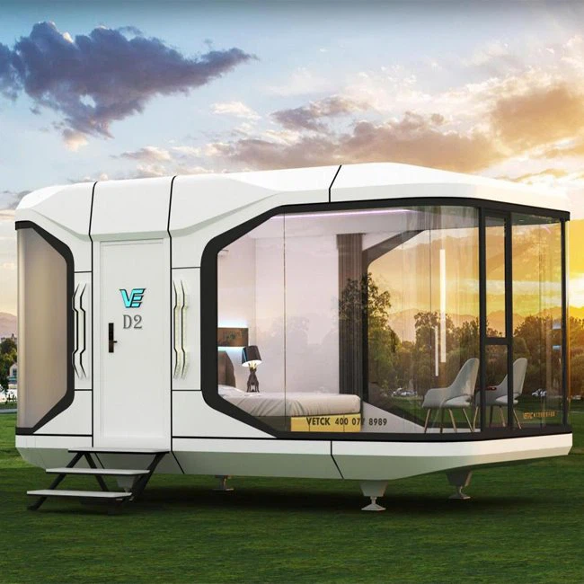 Luxusná vodotesná modulárna kapsula Glamping Tiny Small House